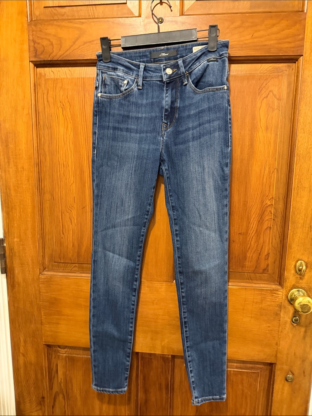 Mavi Women's Medium Blue High-Rise Skinny Jeans